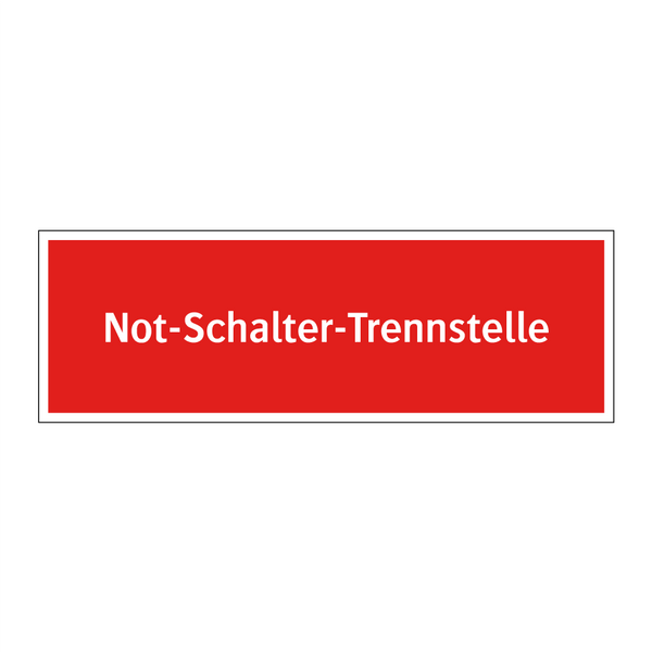 Not-Schalter-Trennstelle