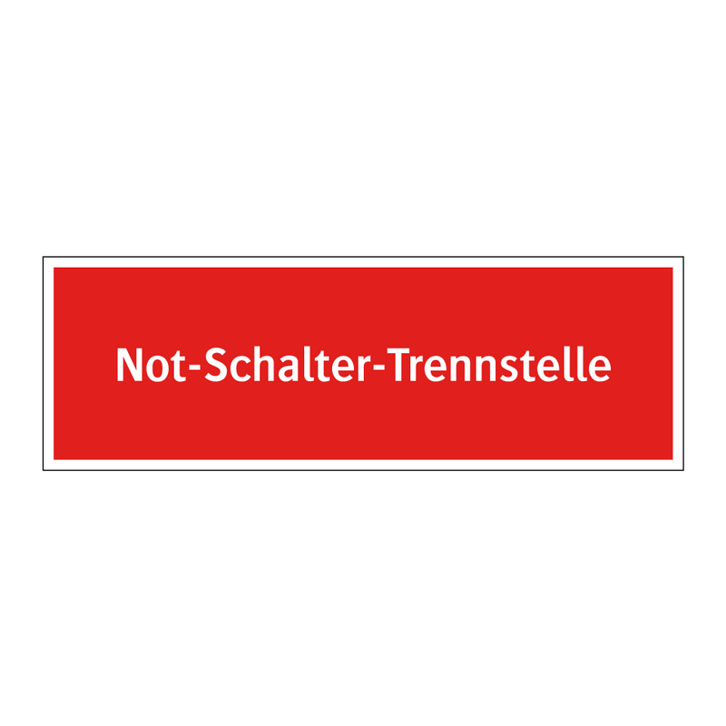 Not-Schalter-Trennstelle