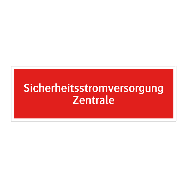 Sicherheitsstromversorgung Zentrale