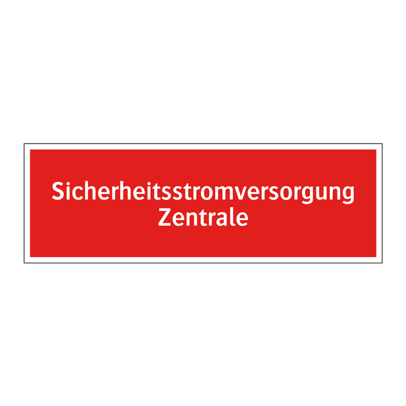 Sicherheitsstromversorgung Zentrale
