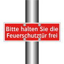 Bitte halten Sie die Feuerschutztür frei