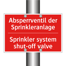 Absperrventil der Sprinkleranlage/.../ - Sprinkler system shut-off valve/.../