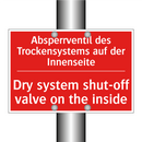 Absperrventil des Trockensystems /.../ - Dry system shut-off valve on the /.../