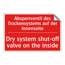 Absperrventil des Trockensystems /.../ - Dry system shut-off valve on the /.../