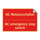 AC-Notausschalter - AC emergency stop switch