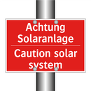 Achtung Solaranlage - Caution solar system