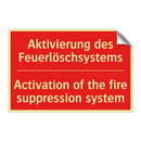 Aktivierung des Feuerlöschsystems/.../ - Activation of the fire suppression /.../