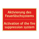 Aktivierung des Feuerlöschsystems/.../ - Activation of the fire suppression /.../