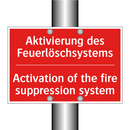 Aktivierung des Feuerlöschsystems/.../ - Activation of the fire suppression /.../