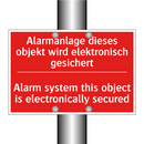 Alarmanlage dieses objekt wird /.../ - Alarm system this object is electronically /.../