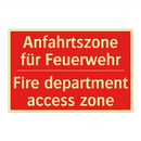 Anfahrtszone für Feuerwehr - Fire department access zone