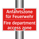 Anfahrtszone für Feuerwehr - Fire department access zone
