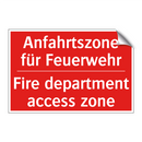 Anfahrtszone für Feuerwehr - Fire department access zone