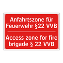 Anfahrtszone für Feuerwehr §22 /.../ - Access zone for fire brigade § /.../