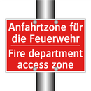 Anfahrtzone für die Feuerwehr - Fire department access zone