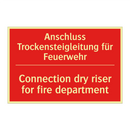 Anschluss Trockensteigleitung /.../ - Connection dry riser for fire /.../