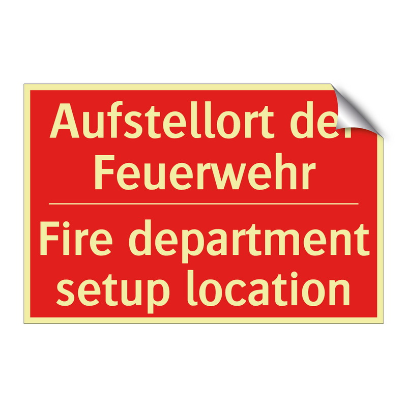 Aufstellort der Feuerwehr - Fire department setup location