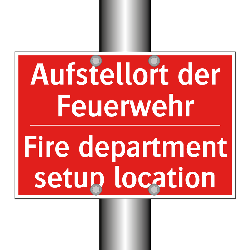Aufstellort der Feuerwehr - Fire department setup location