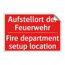 Aufstellort der Feuerwehr - Fire department setup location