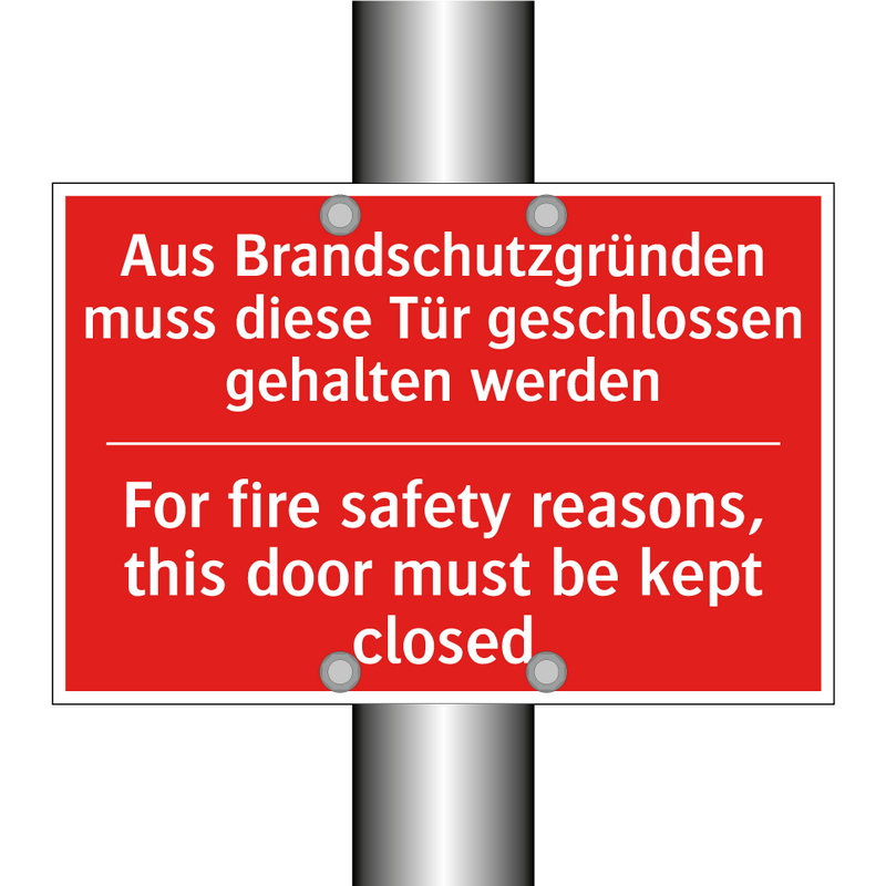 Aus Brandschutzgründen muss diese /.../ - For fire safety reasons, this /.../