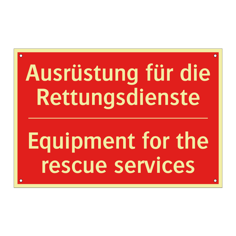 Ausrüstung für die Rettungsdienste/.../ - Equipment for the rescue services/.../