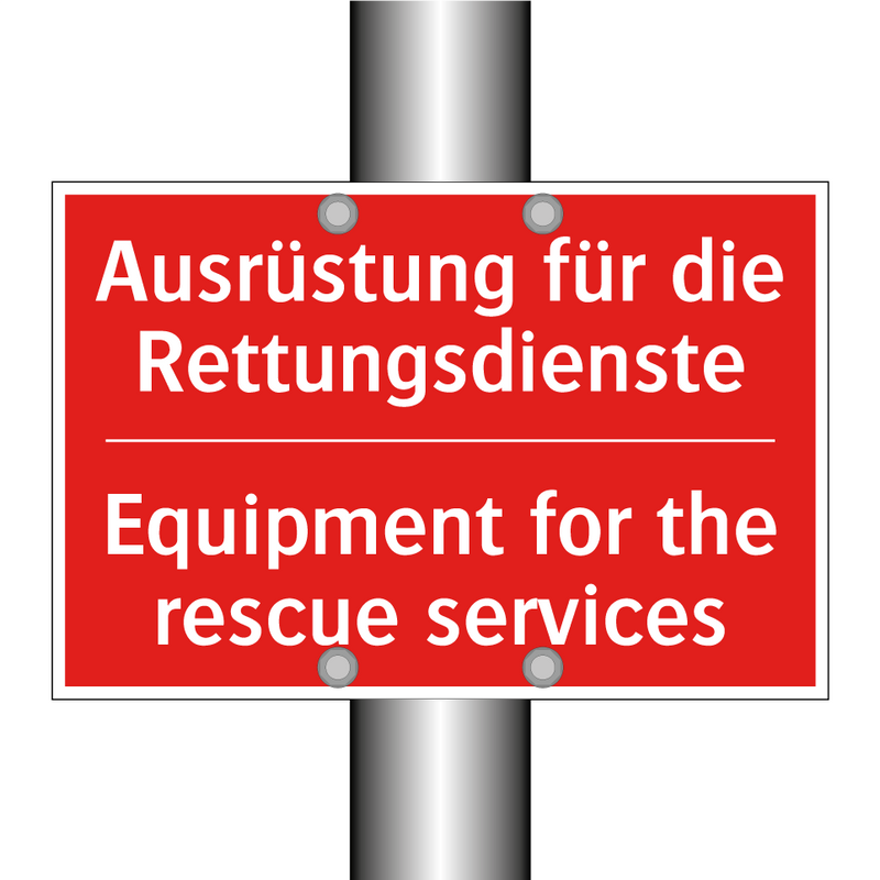Ausrüstung für die Rettungsdienste/.../ - Equipment for the rescue services/.../