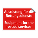 Ausrüstung für die Rettungsdienste/.../ - Equipment for the rescue services/.../