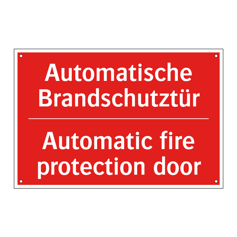 Automatische Brandschutztür - Automatic fire protection door