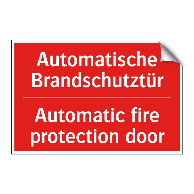 Automatische Brandschutztür - Automatic fire protection door