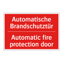 Automatische Brandschutztür - Automatic fire protection door