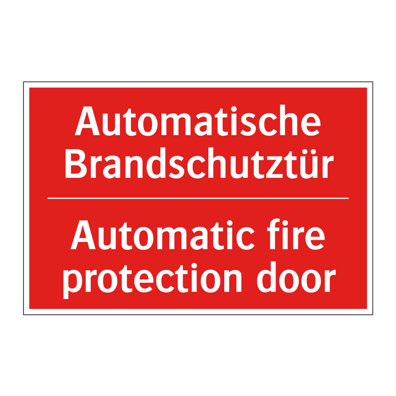 Automatische Brandschutztür - Automatic fire protection door