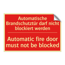 Automatische Brandschutztür darf /.../ - Automatic fire door must not be /.../