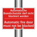 Automatische Brandschutztür darf /.../ - Automatic fire door must not be /.../
