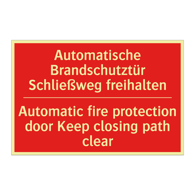 Automatische Brandschutztür Schließweg /.../ - Automatic fire protection door /.../