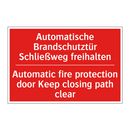 Automatische Brandschutztür Schließweg /.../ - Automatic fire protection door /.../