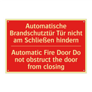 Automatische Brandschutztür Tür /.../ - Automatic Fire Door Do not obstruct /.../