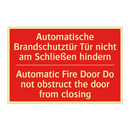 Automatische Brandschutztür Tür /.../ - Automatic Fire Door Do not obstruct /.../