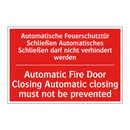 Automatische Feuerschutztür Schließen /.../ - Automatic Fire Door Closing Automatic /.../
