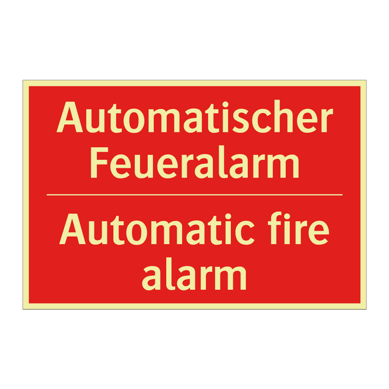 Automatischer Feueralarm - Automatic fire alarm