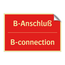 B-Anschluß - B-connection