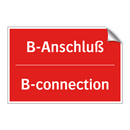B-Anschluß - B-connection