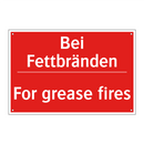 Bei Fettbränden - For grease fires