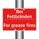 Bei Fettbränden - For grease fires