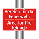Bereich für die Feuerwehr - Area for fire brigade