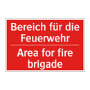 Bereich für die Feuerwehr - Area for fire brigade