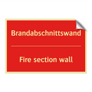 Brandabschnittswand - Fire section wall