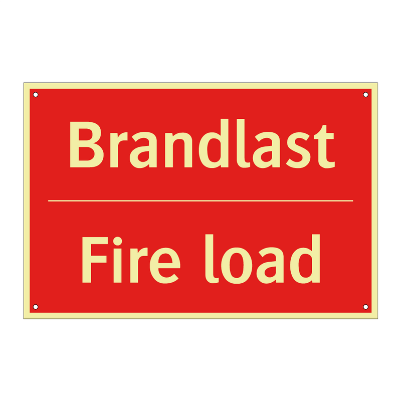 Brandlast - Fire load