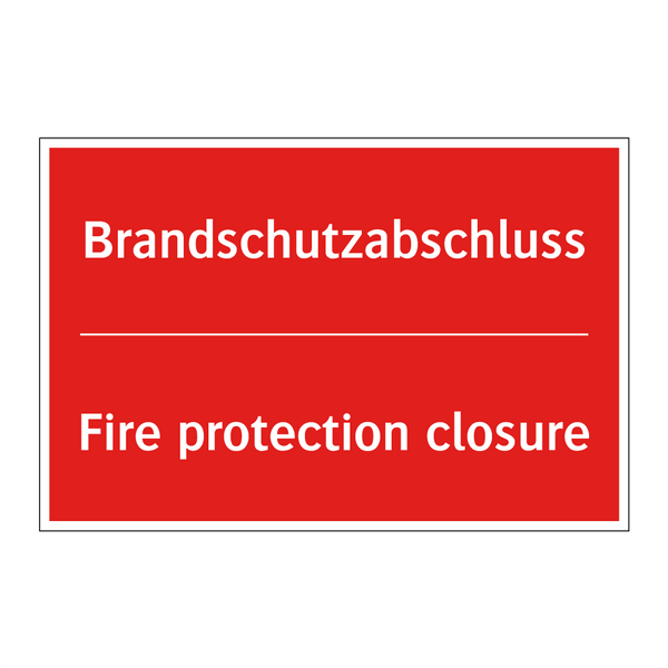 Brandschutzabschluss - Fire protection closure