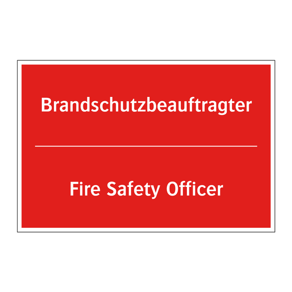 Brandschutzbeauftragter - Fire Safety Officer