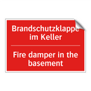 Brandschutzklappe im Keller - Fire damper in the basement